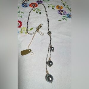 Sundance Silver and Gold Pearl Necklace